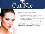 Cut-Nic 8 Hole Easy Draw Disposable Cigarette Filters - (1200 Filters) Including 4 Travel Cases