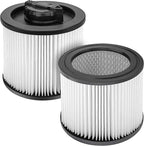 Fette Filter - DXVC4001 HEPA Filter Compatible with DEWALT DXV04T DXV05P DXV05S DXV08S DXV06G Wet Dry Shop Vacuums. Compare to Part# DXVC4001 - Pack of 2