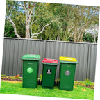 Garbage Can Recycling Stickers 9pcs Waste Sorting Decals Removable Adhesive Black Small Trash Can