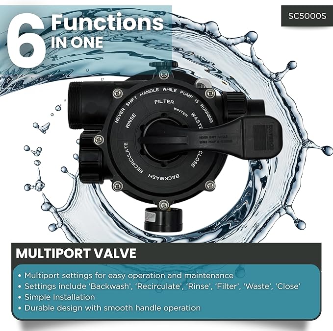 HALF OFF PONDS Simply Clear Koi Pond Filter System with 2HP Blower, UV Clarifier & 4,500 GPH Pump – Filters Ponds Up to 5,000 Gallons – Complete Kit with Bio Media, Multiport Valve, Gauge