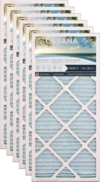 Cabana Filters 6-Pack 14x30x1 MERV 11 AC Furnace Air Filter for Home and Office - Indoor HVAC System Filtration Replacement, Captures Unwanted Particles