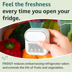 Fridge Air Purifier | Keeps Fridge Odor-Free & Produce Fresh Longer | Compact, Easy to Use & Battery-Powered Deodorizer | Better Than Baking Soda