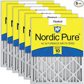 Nordic Pure 16x24x4 (Actual Size: 15 3/8 x 23 3/8 x 3 5/8) Pleated MERV 10 Air Filters 6 Pack