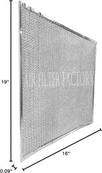 Air Filter Factory Replacement For Nordyne, Nortek 917763 A-Coil 16X19 HVAC Furnace Metal Mesh Filter 2-Pack