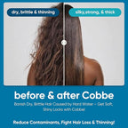 Cobbe Filtered Shower Head with Handheld, High Pressure 6 Spray Mode Showerhead with Filters, Water Softener Filters Beads for Hard Water - Remove Chlorine - Reduces Dry Itchy Skin, Brushed Nickel