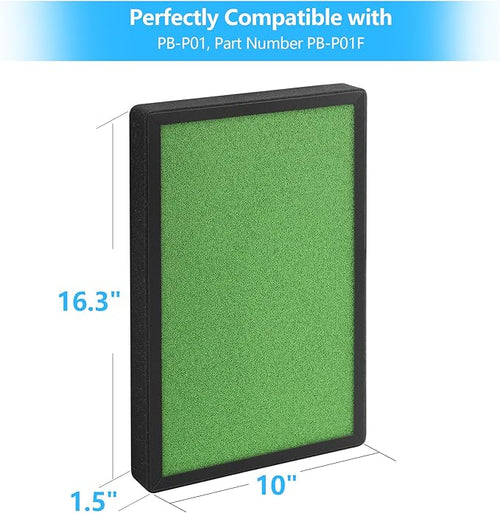 1-Pack PB-P01 Replacement Filter Compatible with PB-P01 Purifier, Part # PB-P01F