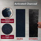 Carbon Filter 4" x 12" Activated Charcoal Air Vent Floor Heater Pre-Filter Sheet Work in Home Air Purifier, Register, Ceiling 4 x 12 Inch 6-Pack (Black) Hoctsom