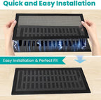 Efforest Floor Vent Covers Magnetic - 6 Pack Air Vent Filters Mesh Screen Dust Filter Vent Register Deflectors for Home HVAC AC Grilles & RV Vents - Strong Hold Washable (4x10 inch)