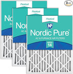 Nordic Pure 20x25x2 (Actual Size: 19 1/2 x 24 1/2 x 1 3/4) Pleated MERV 14 Air Filters 3 Pack