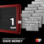 K&N Dryflow Lifetime Engine Air Filter: High Performance, Dry Synthetic, Washable, Premium, Replacement Filter: Compatible with 2015-2019 Chevy/GMC Colorado and Canyon, SA-5030