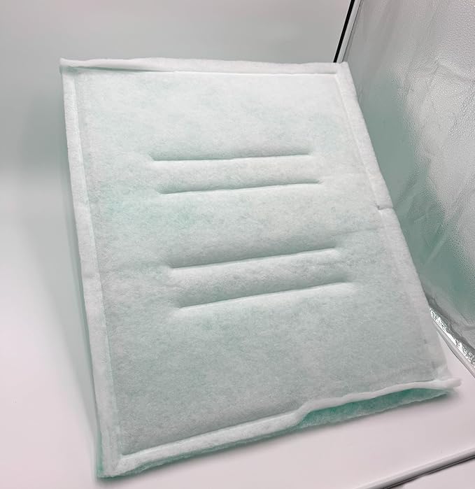 Paint Booth Intake Air Filter Panel, Crossdraft Spray Booth Filter Pad with Dry Tackifier (20/case, 20" x 20")