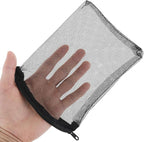 10Pcs Media Bags for Aquarium Fine Mesh Bag Aquarium Filter Media Bags with Plastic Zipper Suitable for Activated Carbon, Filter Stones, Ceramic Rings（Black）