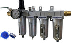 THB 4 Stage High Flow 70 Series Industrial Ultra Clean Compressed Air Filter Regulator Dryer Combination (3/4" NPT, AUTO Drain)