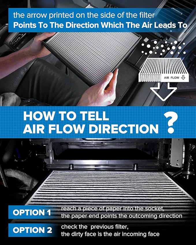 PHILTOP Cabin Air Filter, Replacement for CF10553, Frontier 2015-2019, Pathfinder 2005-2012, Xterra 2005-2015, Premium ACF005 Cabin Filter with Activated Carbon Filter Up Dust Pollen Odor