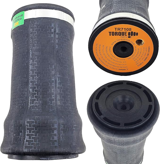 TORQUE Cab Air Sleeper Bag Spring for Select Navistar Trucks (Replaces S9383, Firestone 7108, W02-358-7108, Navistar 2500012C1, 2507756C1) (TR7108)