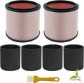 Fine Dust Replacement Filter for Vacmaster 5-20 Gallon/Hart Shop Vacuum 5-17 Gallon, Replaces Hart VCFS 3701 Filter/VCFF Filter, Fits most Shop-Vac/Craftsman Vacuum, with 2x Wet Foam Sleeve