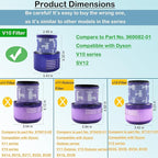 V10 Filter Replacement for Dyson Cyclone V10 SV12 Vacuums, Compare to Part No. 969082-01, 2 Pack