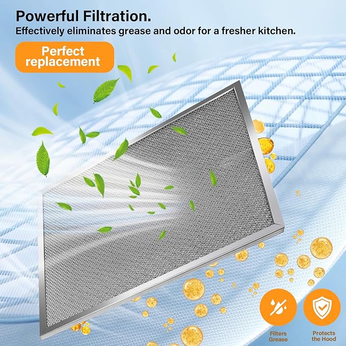 S99010467 Stove Hood Vent Filter 11.5" x 11.5" Fit for Broan Range Hood Filter BXT1 & Nutone AR1 series 99010467 Range Hood Grease Filters 1 Pack