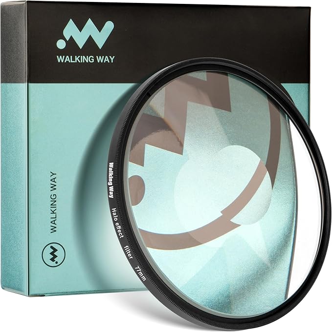 Walking Way 72MM Whirlpool Camera Effects Filter, Tunnel Vision Spiral Halo Prism Lens Filter with Vortex and Circular Halo Frame Effect for Camera Lens