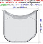 ADQ566564 Lint Filter Replacement for LG and Kenmore Dryers, Ultra Durable Lint Screen Trap, Rim without Felt Seal, Filter Size 11.9 * 10.9 inch (30.1 * 27.6 cm)
