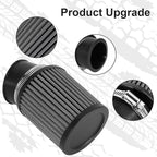 High Performance Upgraded 62mm Air Filter Adapter Intake and Spark Plug Kit for Predator 212cc 6.5Hp Baja MB165 & MB200 BK200 BT200X RT200 Mini Bike Go Kart Black