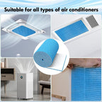 20 x 140" Air Vent Filters, 0.5-inch Thickness MERV 8 Filter Material, Cut Into About 100 Filters, HVAC Furnace Vent Filters for Home, Floor, Ceiling, Grilles (48PCS Adhesive Hook Tape)