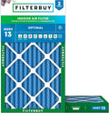 Filterbuy 12x24x2 Air Filter MERV 13 Optimal Smoke & Allergy Defense (2-Pack), Electrostatic Pleated HVAC AC Furnace Filters Replacement, Made in USA (Actual Size: 11.38 x 23.38 x 1.75)