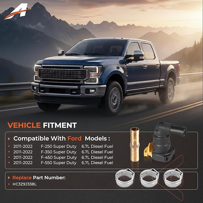 Diesel Fuel Filter Tank Supply Line Connector Repair Kit Compatible with Ford F250 F350 F450 F550 6.7L 2011-2022, Diesel Filter Connector Replace# HC3Z9J338L