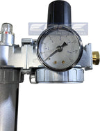 Three Stage Air Drying System - Air Particulate Filter, 0.01 Micron Coalescing Filter & Air Pressure Regulator Modular Combo Semi Automatic Drain, Poly Bowl (1/4" NPT)