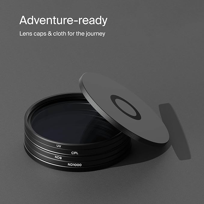 Urth 46mm 4-in-1 Lens Filter Kit (Plus+) - UV, CPL, Neutral Density ND8, ND1000, Multi-Coated Optical Glass, Ultra-Slim Camera Lens Filters