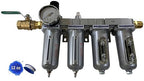 THB 4 Stage High Flow 70 Series Industrial Ultra Clean Compressed Air Filter Regulator Dryer Combination (1/2" NPT, Manual Drain)