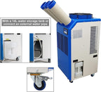 TECHTONGDA Industrial Spot Cooler Mobile Air Conditioner Outdoor Cooling Machine Aircon 220V Columns Outlet 910m³/h Air Flow