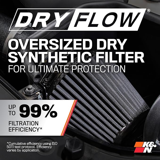 K&N Cold Air Intake System: Dry-Flow Air Filter, Increase Performance & Acceleration: Compatible with 2005-2023 CHRYSLER/DODGE, 300C, Challenger, Charger, Magnum, 30-1542