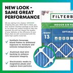 Filterbuy 14x25x1 Air Filter MERV 13 Optimal Smoke & Allergy Defense (6-Pack), Electrostatic Pleated HVAC AC Furnace Filters Replacement, Made in USA (Actual Size: 13.50 x 24.50 x 0.75)