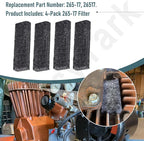 4-Pack 26517 Air Compressor Air Filter for Craftsman, DeVilbiss, Porter Cable & Sears, Fits CPL6025, CPLC7060V, C5510, RAL5G20 Model - Replace 265-17