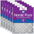 Nordic Pure 20x25x4 (Actual Size: 19 1/2 x 24 1/2 x 3 5/8) Pleated MERV 8 Air Filters 6 Pack