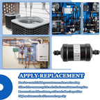 BOJACK Single Flow Refrigerant Filter Dryer Liquid Line SDML-083S 3/8" Sweat Filter Dryer for Refrigeration for HFC CFC HCFC Straight Cool Air Conditioners from 1 to 5 Tons