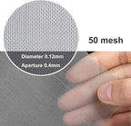 304 Stainless Steel Woven Mesh Panel, 50 Mesh 0.4mm Rustproof Metal Screen for Window Air Filters, Ventilation Covers, Animal Enclosures and Garden Barriers