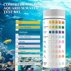 Aquarium Water Test Kit 9-in-1, Aquarium Ammonia Test Strips for Fish Tanks and Ponds, 150 Strips Testing pH Total Alkalinity Hardness Chlorine Nitrite Sulfate Copper Iron for Fresh and Salt Water