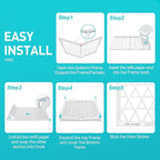 14x20x1 Refillable Air Filter Kit, MERV 8, 1 Reusable Foldable Frame ＆ 6 Refills, Fits Most AC HVAC Furnace Devices, Actual Size 13.75x19.75x0.75in