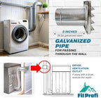 (4 Inch) Wall Vent Cover with Metal Mesh Screen,Exterior Hood Vent for House,Extended air Pipe.