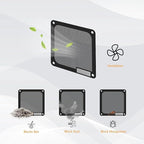 140mm PC Dust Filter for Computer Cooler Fan/PSU/Routers PVC 50 Mesh, Magnetic Dust Mesh Computer Fan Filter Grills with Screws Dustproof Case Cover (PVC V4.0, 140 * 140mm, 2pcs, Black)