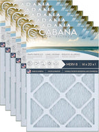 Cabana Filters 6-Pack 14x20x1 MERV 8 AC Furnace Air Filter for Home and Office - Indoor HVAC System Filtration Replacement, Captures Unwanted Particles