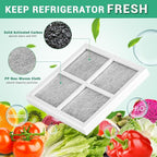 4 Pack Refrigerator Air Filter Replacement, Compatible with LG LT120F and Kenmore Elite 469918, 9918, ADQ73214402, ADQ73214403, ADQ73214404, LMXS30776S