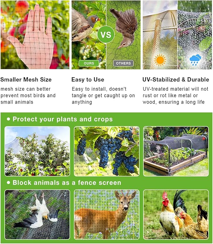 Garden Chicken Wire Animals Enclosure 304 Stainless Steel Woven Wire Mesh Welded Mesh Galvanised Steel Wire Hard and Heat Resisting Wire Mesh Used for Many Projects (Size : L:1.2m-H:1m-0.6cm)