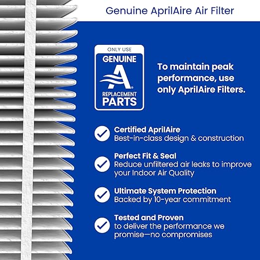 AprilAire 410 Replacement Filter for AprilAire Whole House Air Purifiers - MERV 11, Clean Air & Dust, 16x25x4 Air Filter (Pack of 2)