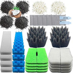 42 packs 306/307 canister filter replacements compatible with Fluval 306/307 aquarium filters. Includes filter media set with biofoam, activated carbon, and ceramic rings. Upgraded version. (2)
