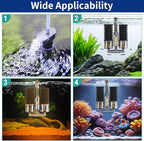 Dual Sponge Aquarium Filter, Air-Powered, 10–20 Gal – Ultra-Quiet Bio-Sponge Filtration | Freshwater & Saltwater | Easy Setup