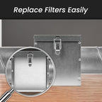 Repa Market 11" x 9" Replacement Air Filter for 8" Duct Filter Box – EU5 Class Purifier Filter for Dust Collection, Lint Trap – Air Purifier – HVAC Ventilation System Filters, Home Improvement