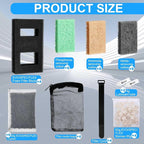 4 Set/48 Pcs Aquarium Filter Compatible with Fluval Spec(3, 5 Gal) Evo(5 Gal) Flex(9 Gallon), Activated Carbon, Foam Filter,Ammonia/Phosphate/Nitrite Remover Pad,Ceramic Ring,Cord, Grease,Bag